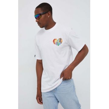 Karl Kani tricou din bumbac culoarea alb, cu imprimeu