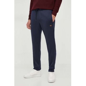 Paul&Shark pantaloni barbati, culoarea albastru marin, neted