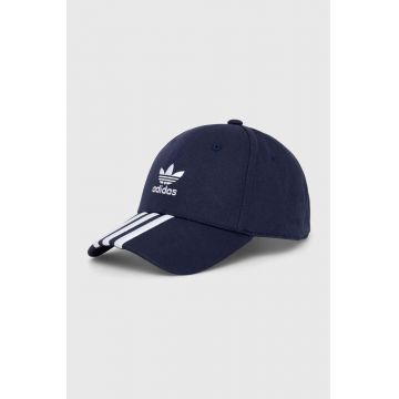 adidas Originals șapcă de baseball din bumbac culoarea albastru marin, cu imprimeu