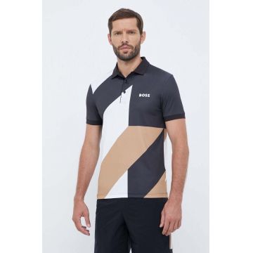 Boss Green tricou polo x Matteo Berrettini, BOSS GREEN barbati, modelator