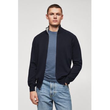 Cardigan tricotat fin cu fermoar Tenc
