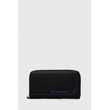 Emporio Armani portofel barbati, culoarea negru