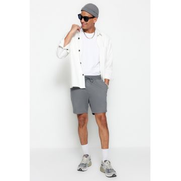 Pantaloni scurti uni cu talie ajustabila