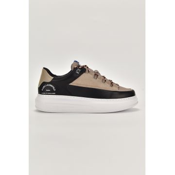 Pantofi sport cu detalii de piele