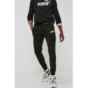 Puma Pantaloni 586749 bărbați, culoarea negru, cu imprimeu