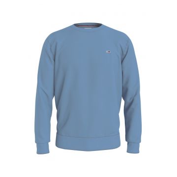 Bluza sport de amestec de bumbac organic cu decolteu la baza gatului