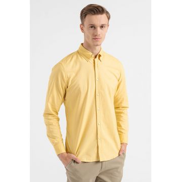 Camasa de bumbac cu guler fixat cu nasturi Rickert