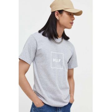HUF tricou din bumbac culoarea alb, cu imprimeu