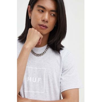 HUF tricou din bumbac culoarea alb, cu imprimeu