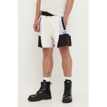 HUGO pantaloni scurti din bumbac culoarea negru