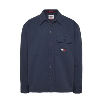 Jacheta-camasa din denim cu buzunar pe piept Essential