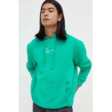 Karl Kani bluza barbati, culoarea verde, cu glugă, cu imprimeu