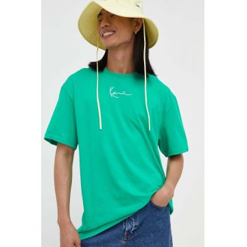 Karl Kani tricou din bumbac culoarea verde, cu imprimeu