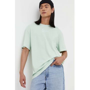 Karl Kani tricou din bumbac culoarea verde, cu imprimeu