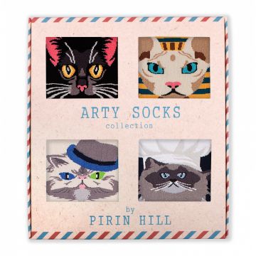 Șosete Pirin Hill Arty Socks Set 4 perechi Multi - Cats