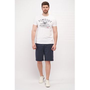 Pantaloni scurti din amestec de bumbac cu snur de ajustare