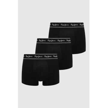 Pepe Jeans boxeri 3-pack barbati, culoarea negru