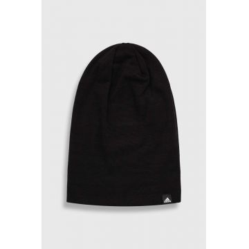 adidas șapcă culoarea negru, din tesatura neteda