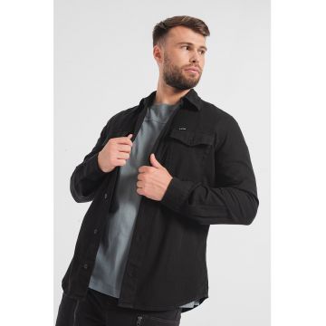Camasa slim fit cu buzunare pe piept Marine