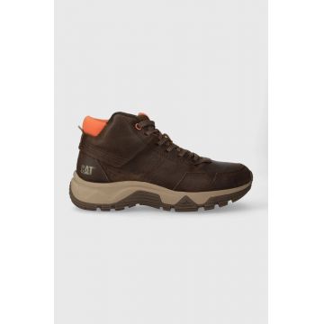 Caterpillar sneakers din piele DETOURS MID culoarea negru, P725421