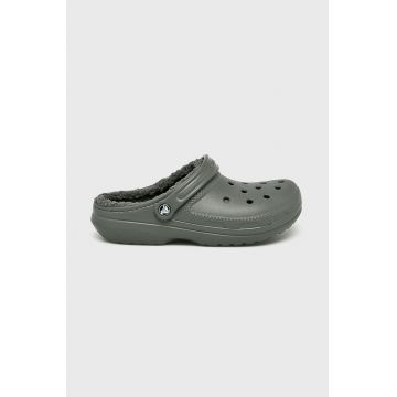 Crocs papuci 203591.CLASSIC.LINED-NAVY/CHARC