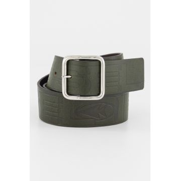 Curea de piele cu logo in relief Illy