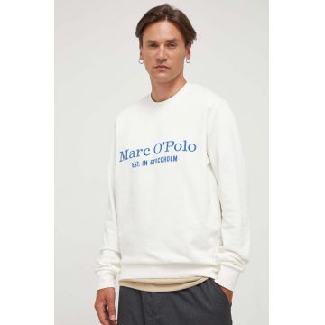 Marc O'Polo hanorac de bumbac barbati, culoarea bej, cu imprimeu