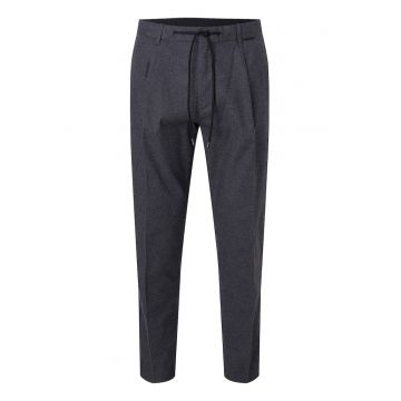 Pantaloni eleganti cu model uni si snur de ajustare