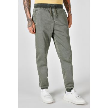 Pantaloni sport din amestec de bumbac cu buzunare laterale