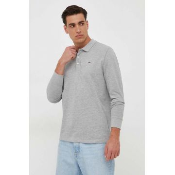 Pepe Jeans longsleeve Jimmy barbati, culoarea gri, melanj