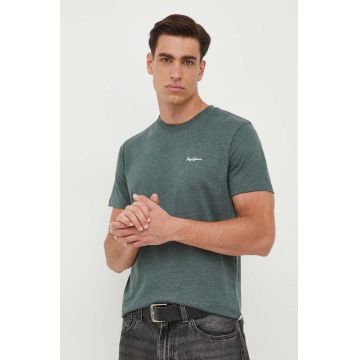 Pepe Jeans tricou Nouvel barbati, culoarea verde, neted