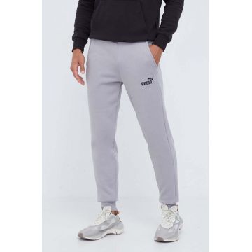 Puma pantaloni de trening bărbați, culoarea gri, uni 624329