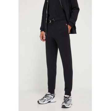 Superdry pantaloni de trening culoarea negru, neted