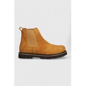 Birkenstock pantofi de piele intoarsa 1025745 barbati, culoarea maro, Highwood