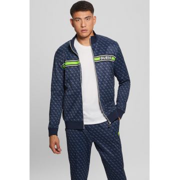 Bluza sport cu fermoar si logo - pentru fitness