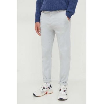 Boss Orange pantaloni BOSS ORANGE barbati, culoarea gri, mulata