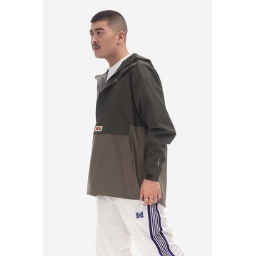 Fjallraven geacă de ploaie Vardag Hydratic Anorak bărbați, culoarea verde, de tranziție F86688 84773