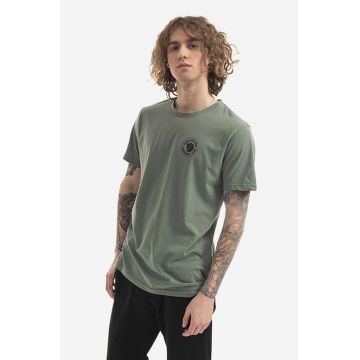 Fjallraven tricou culoarea verde, cu imprimeu F87313.614-614