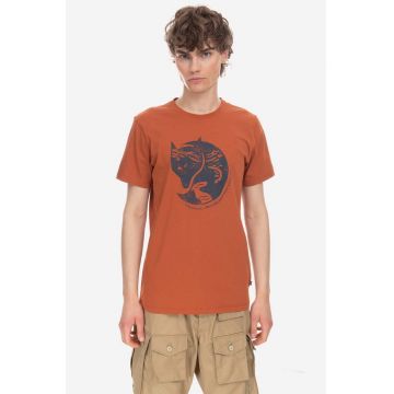 Fjallraven tricou din bumbac Arctic Fox culoarea portocaliu, cu imprimeu F87220