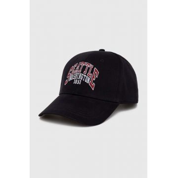Hollister Co. șapcă de baseball din bumbac culoarea negru, cu imprimeu