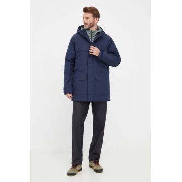 Jack Wolfskin geaca barbati, culoarea albastru marin, de iarna