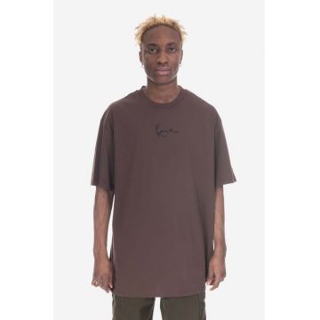 Karl Kani tricou din bumbac culoarea maro, cu imprimeu 6037461-BROWN
