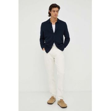 Marc O'Polo cardigan din bumbac culoarea albastru marin