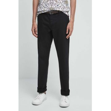 Medicine pantaloni barbati, culoarea negru, cu fason chinos