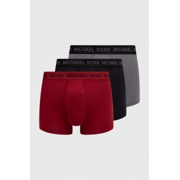 Michael Kors boxeri 3-pack barbati, culoarea bordo