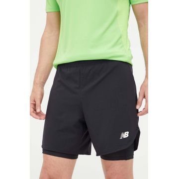 New Balance pantaloni scurți de alergare Q Speed culoarea negru