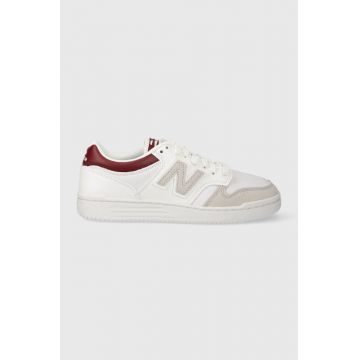 New Balance sneakers BB480LKB culoarea alb