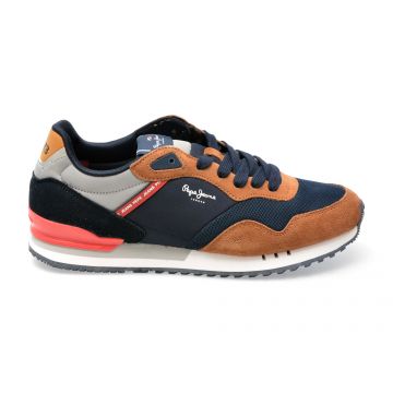 Pantofi PEPE JEANS multicolor, MS30992, din piele intoarsa si material textil