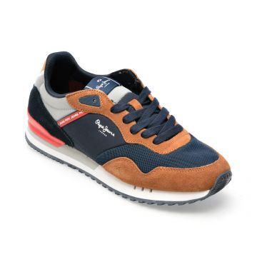Pantofi PEPE JEANS multicolor, MS30992, din piele intoarsa si material textil