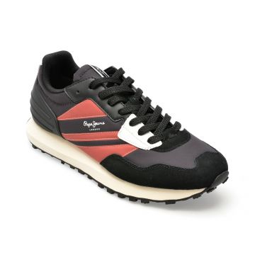 Pantofi PEPE JEANS negri, MS30987, din material textil